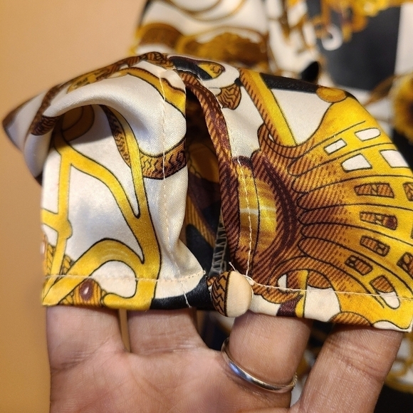 Tess | Vintage Nautical Paroque Print Peplum Blouse (Size 12) - Picture 7 of 13